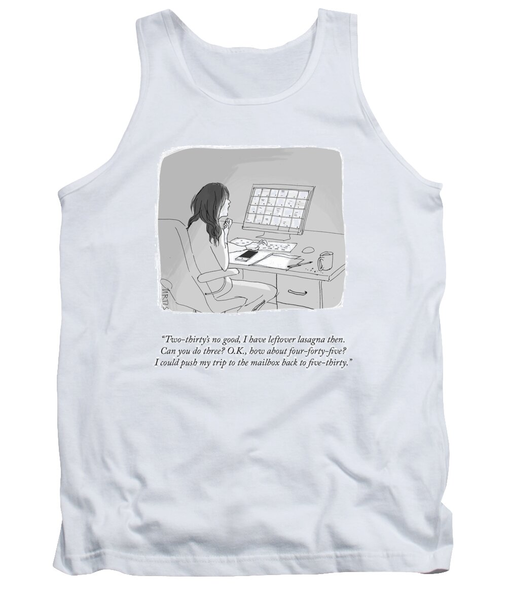 Two-thirty's No Good Tank Top featuring the drawing My Trip To The Mailbox by Kate Curtis