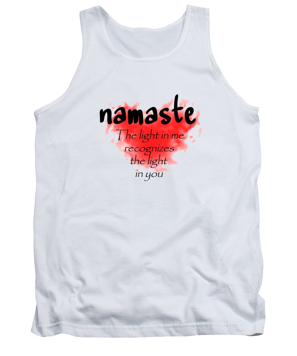T-shirt Design Tank Top featuring the tapestry - textile Namaste by Az Jackson