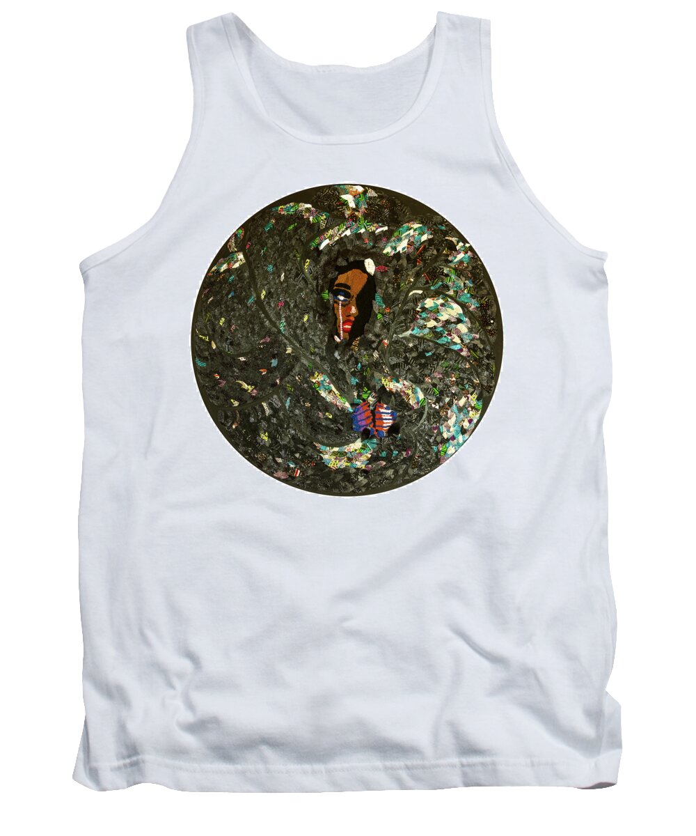 Numb Tank Top featuring the tapestry - textile Numb by Apanaki Temitayo M