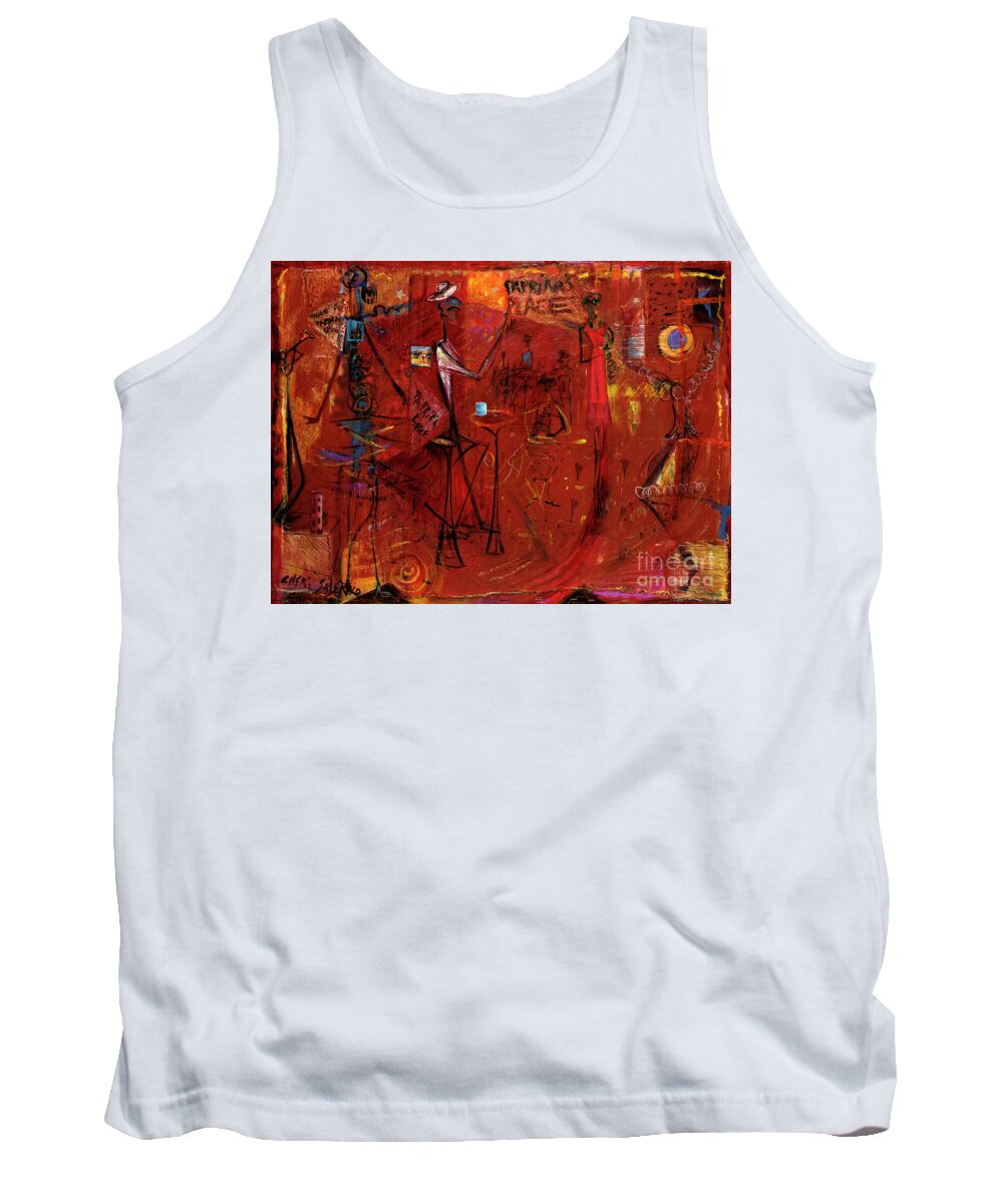 Paprika's Place Tank Top featuring the painting Paprika's Place by Cherie Salerno