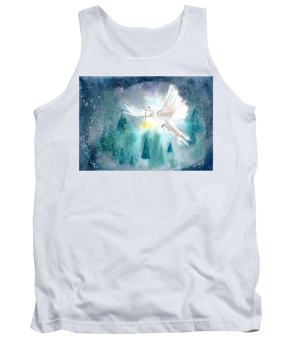 Animal Tank Top featuring the painting Peace on Earth by Hiroko Stumpf