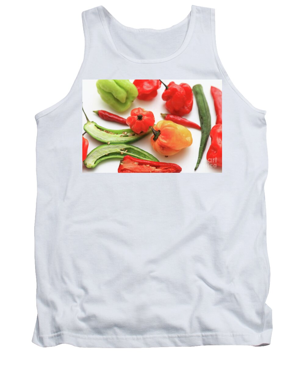 Food Peppers Tank Top featuring the photograph Pepper Mix by Baggieoldboy
