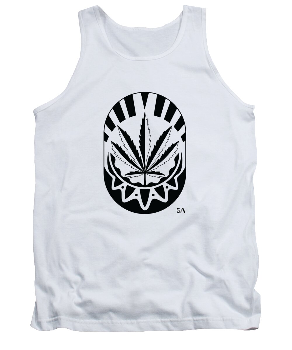 Black And White Tank Top featuring the digital art Plant by Silvio Ary Cavalcante