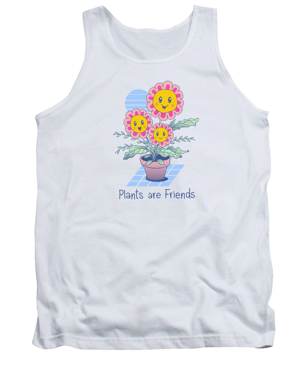Plants Tank Top featuring the digital art Plants Are Friends by Vincent Trinidad