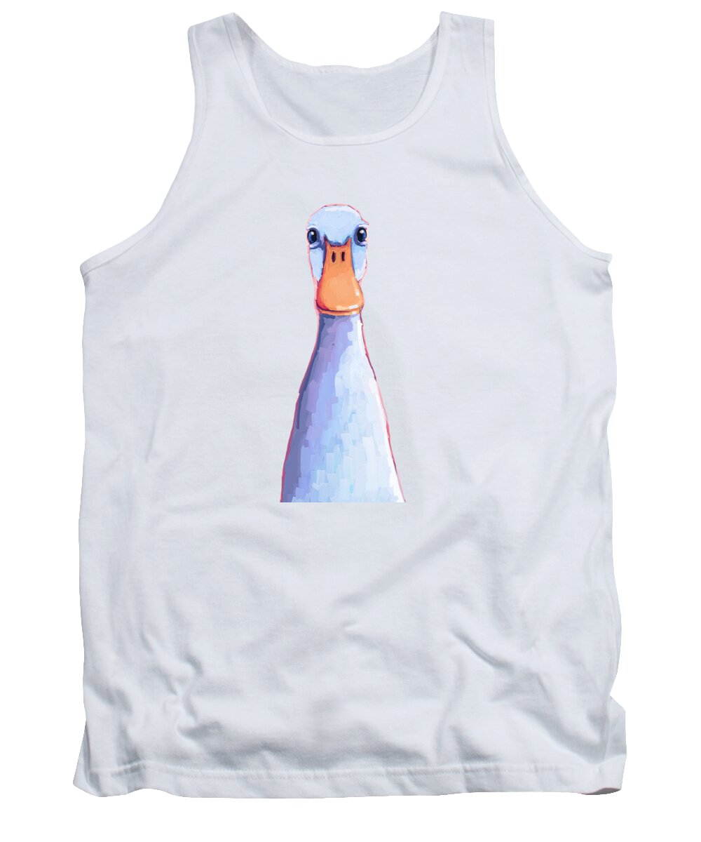 Duck Tank Top featuring the painting Pretty Duck by Lucia Stewart