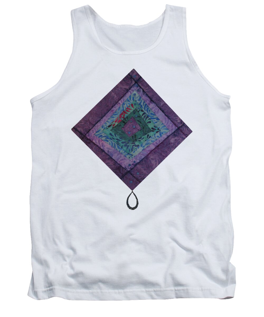 Purple Tank Top featuring the tapestry - textile Purple Raindrop by Pam Geisel