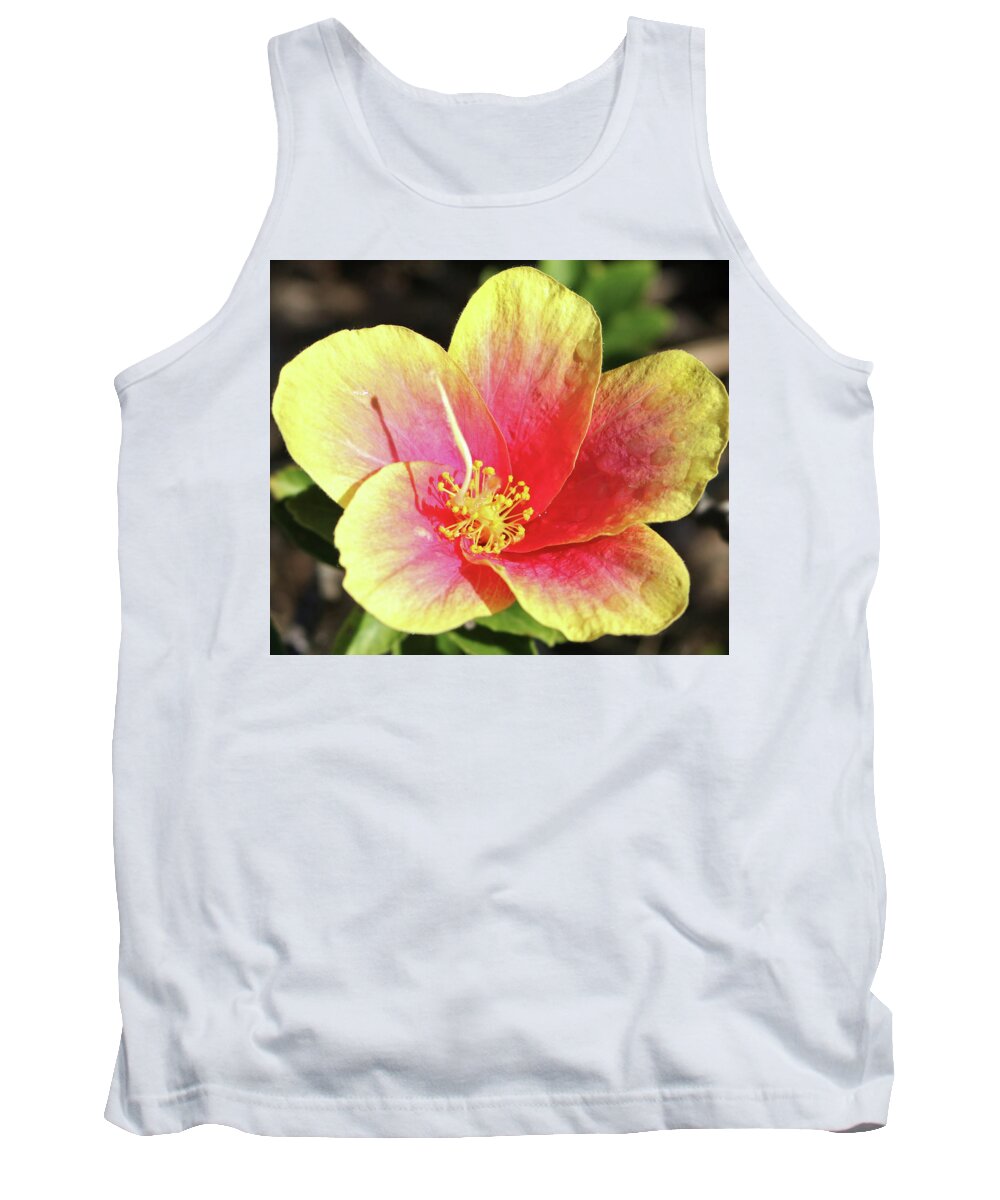 Flowers Tank Top featuring the pyrography Reaching for the Sun by Tony Spencer