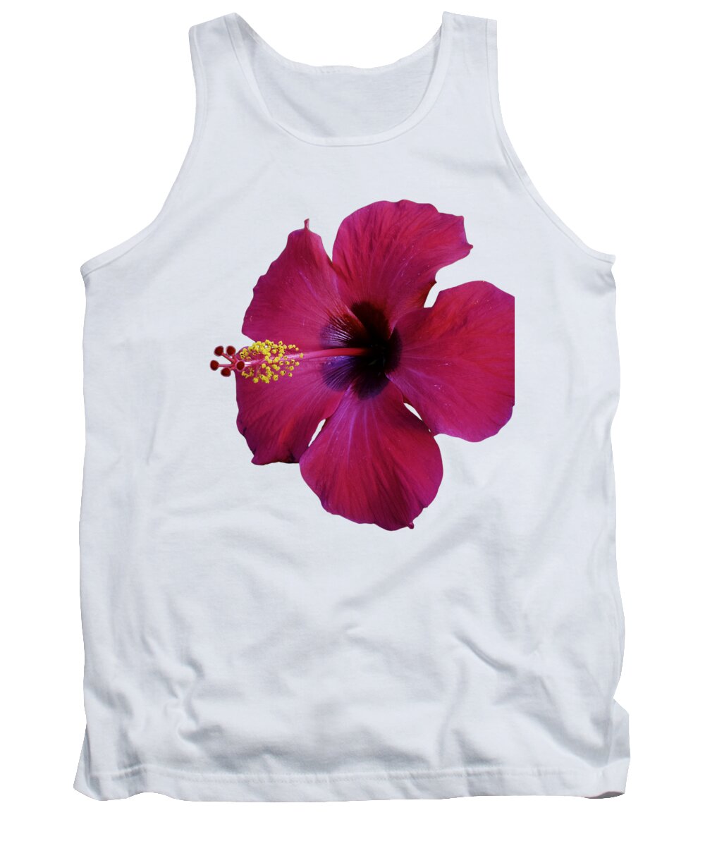 Flower Tank Top featuring the photograph Red Hibiscus by Jeff Phillippi