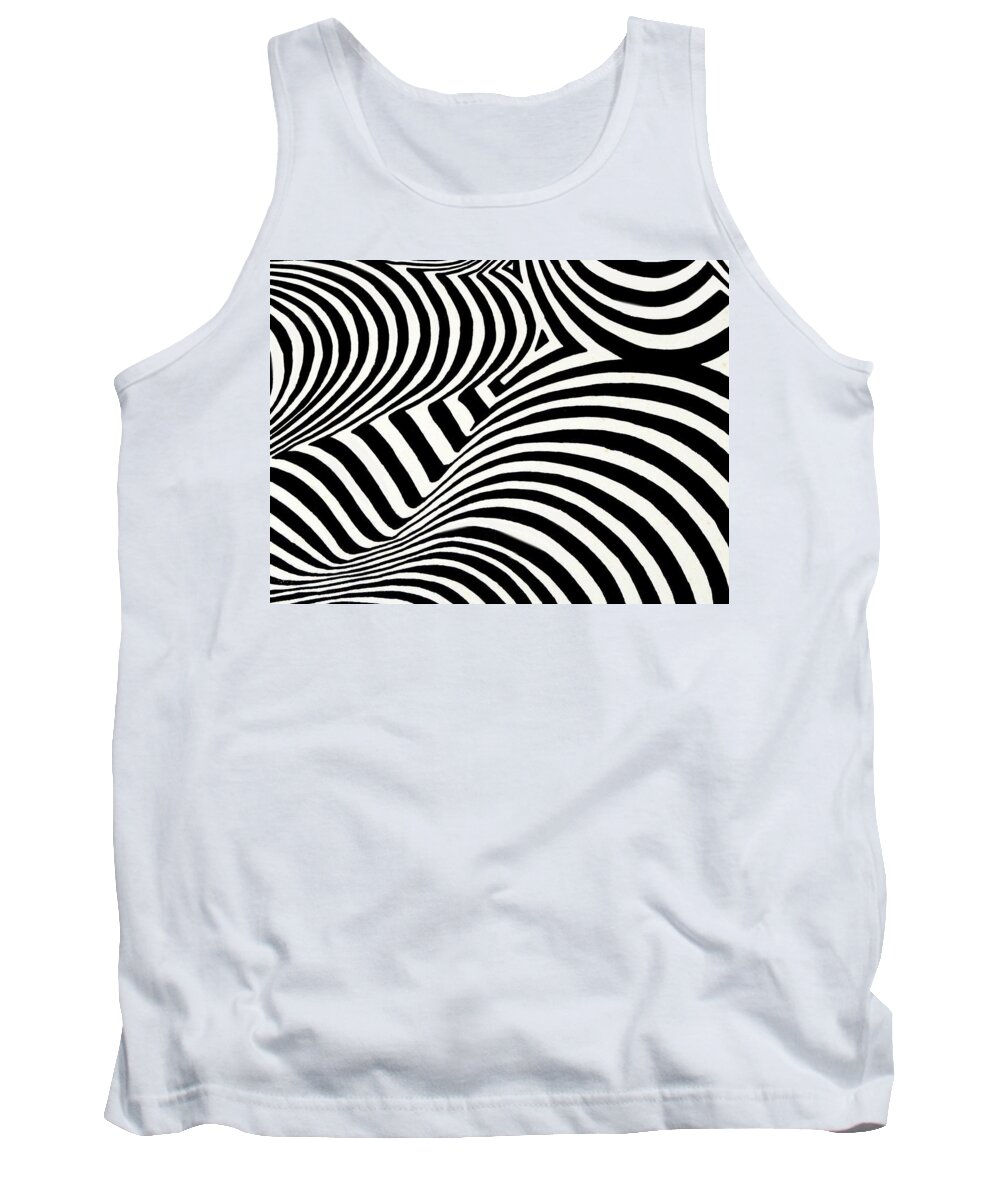 Op Art Tank Top featuring the painting Ribs by Ben Saturen