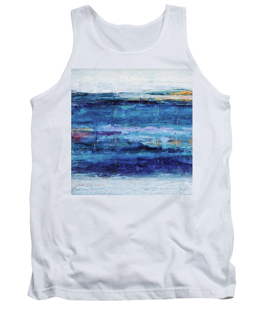 Rise Tank Top featuring the mixed media Rise and Shine by Julia Malakoff