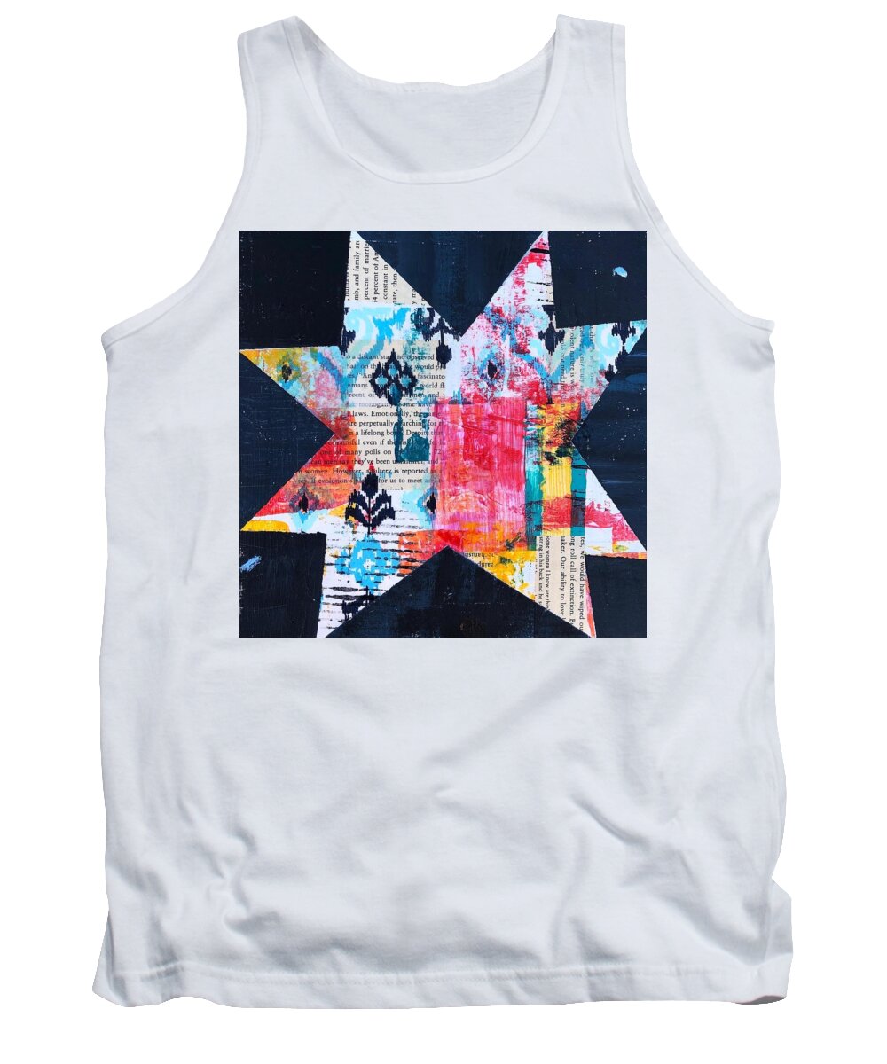 Star Tank Top featuring the painting Roll Call of Extinction by Cyndie Katz