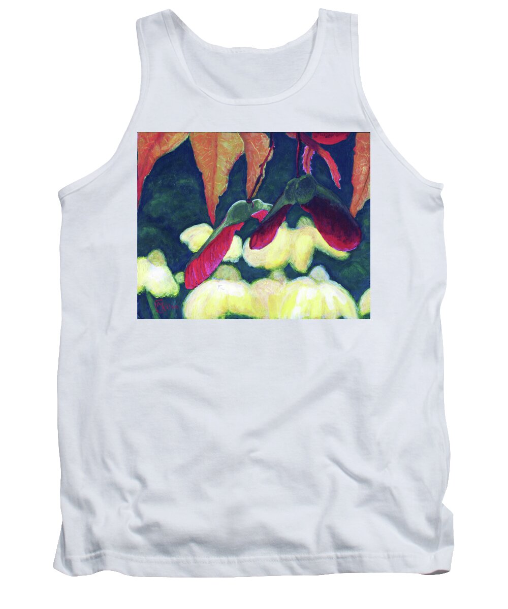 Floral Tank Top featuring the painting Samara by Mike Kling