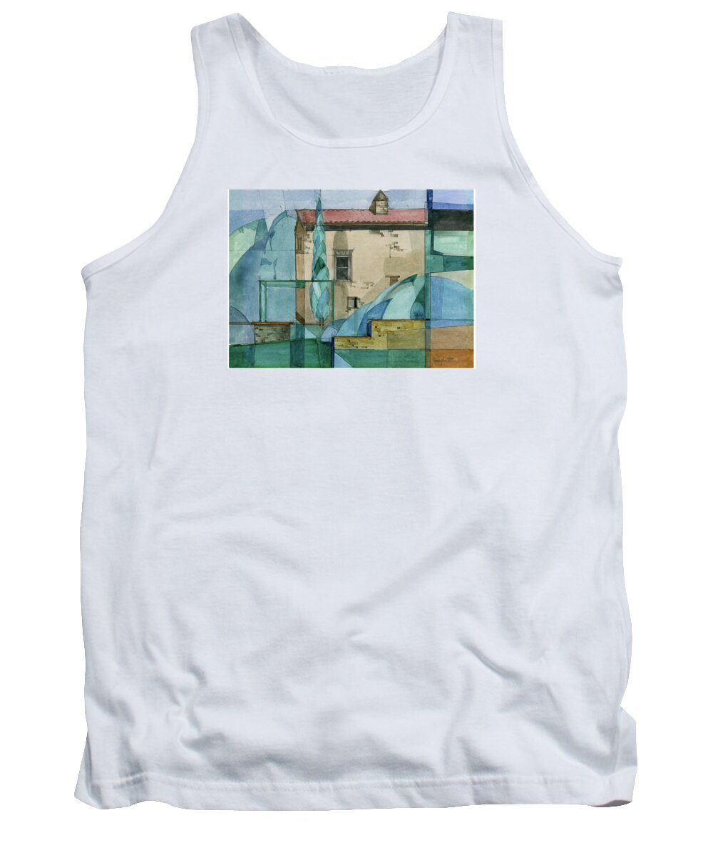 Watercolor Tank Top featuring the painting San Gregorio by Paul HAIGH