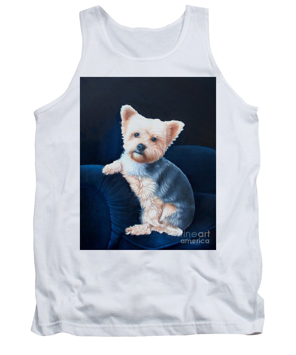 Dog Tank Top featuring the painting Shoen 2 by Mike Ivey