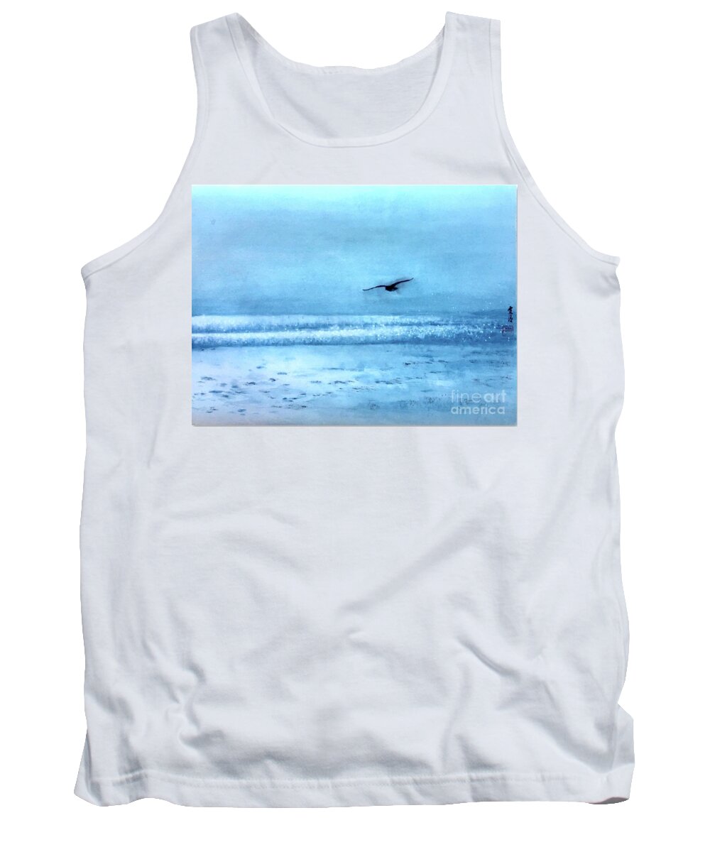 Ink Painting Tank Top featuring the painting Soaring Freely by Carmen Lam