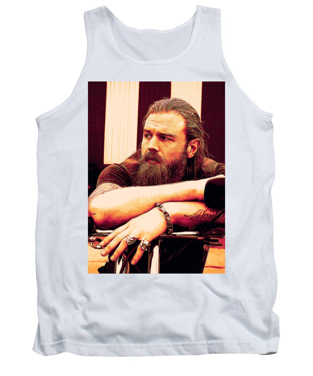  Surreal Tank Top featuring the tapestry - textile Sons of Anarchy war movie Poster fab bryan humor by Clark Hollie