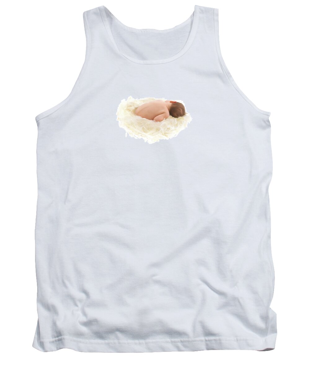 Soft Tank Top featuring the photograph Sophie in a Soft Nest by Anne Geddes