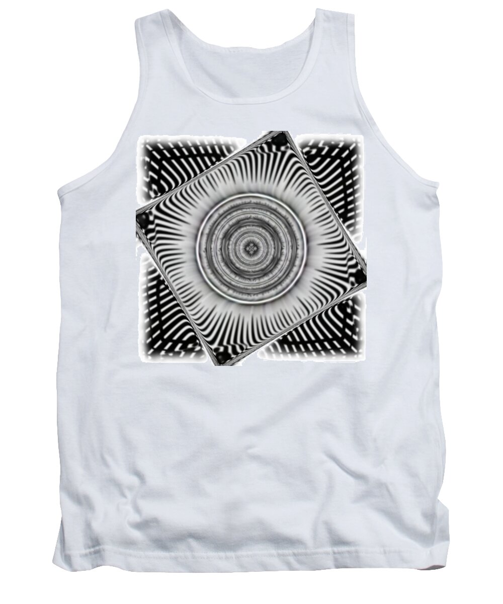 Black Tank Top featuring the digital art Spikester by Designs By L