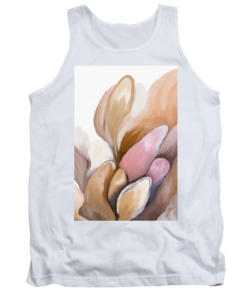 Abstract Tank Top featuring the painting Spring Awakening by Greg Collins