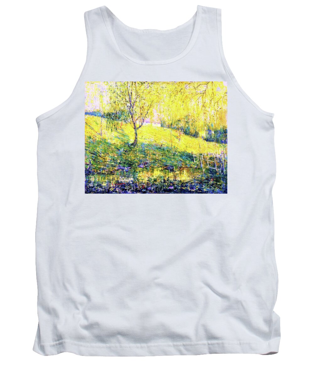 Spring Tank Top featuring the painting Spring - Digital Remastered Edition by Ernest Lawson