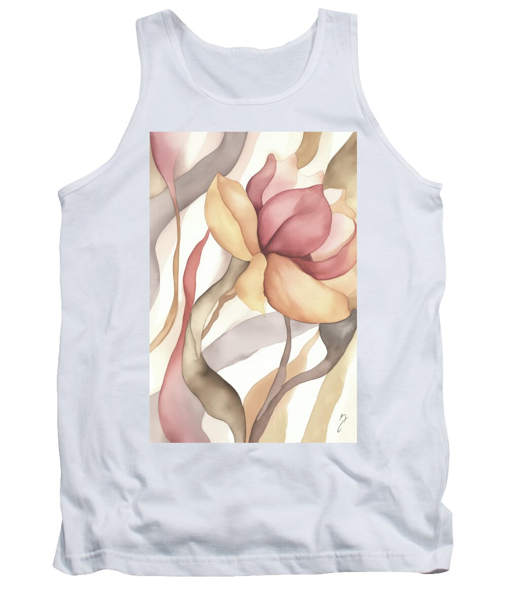 Abstract Tank Top featuring the painting Spring's Delight by Greg Collins