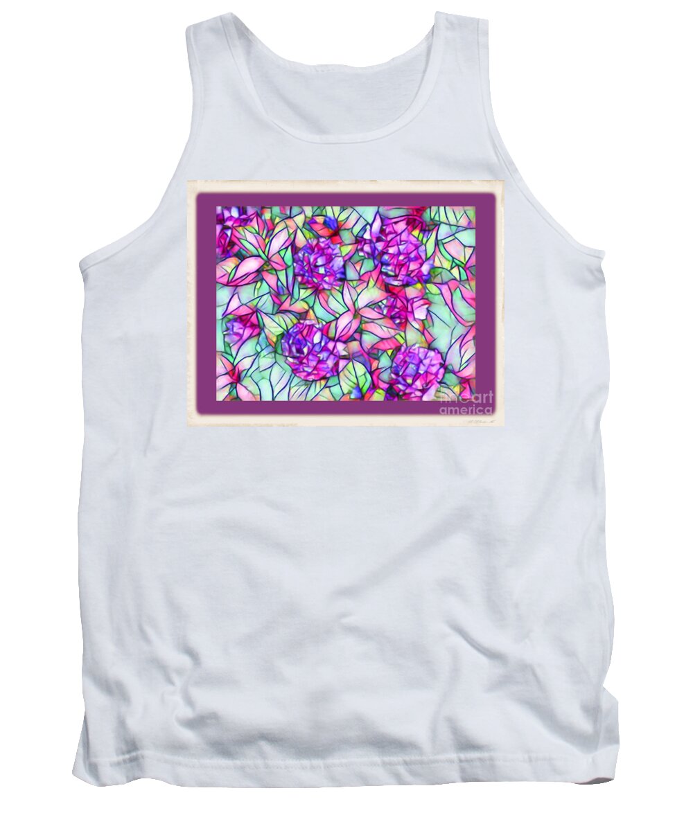  Tank Top featuring the photograph Stained Glass Flowers by Shirley Moravec
