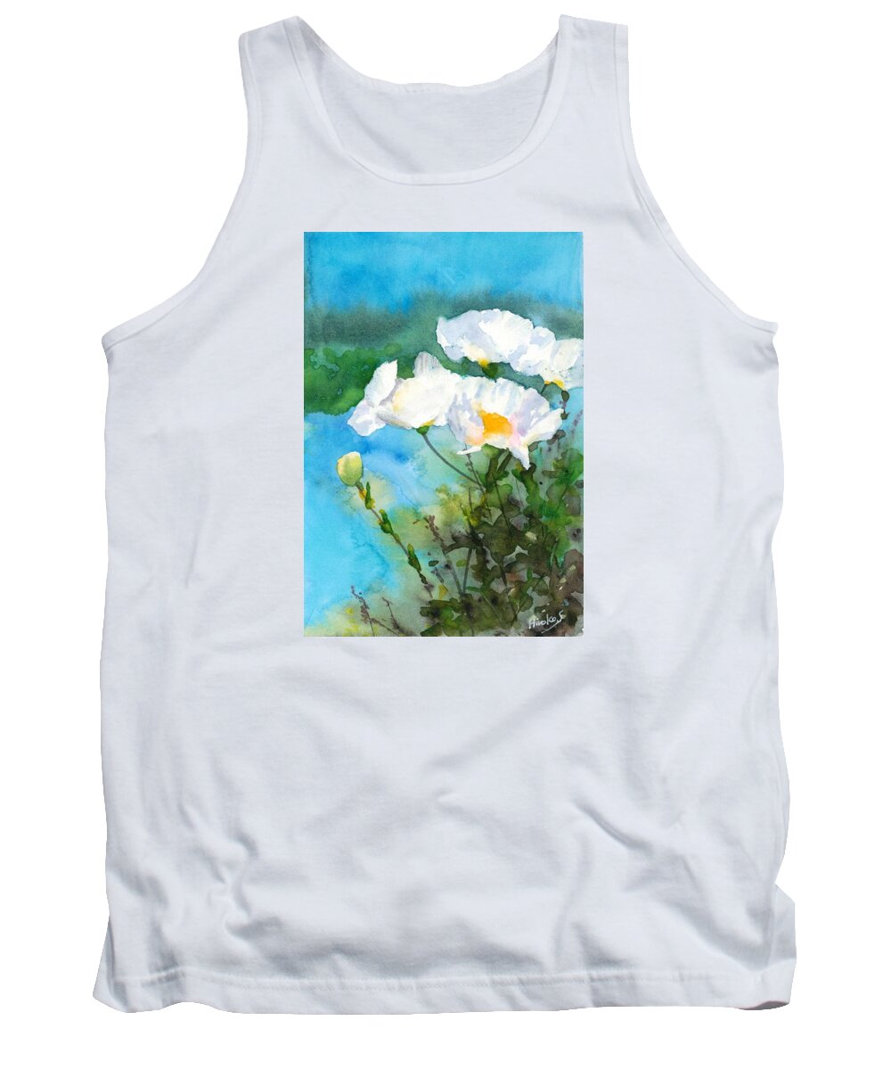 Still Life Tank Top featuring the painting Summer Afternoon by Hiroko Stumpf