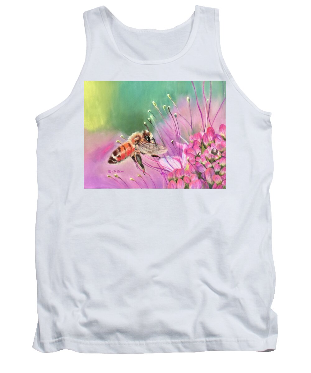 Bee Tank Top featuring the pastel Sweet Bee by Lyn DeLano