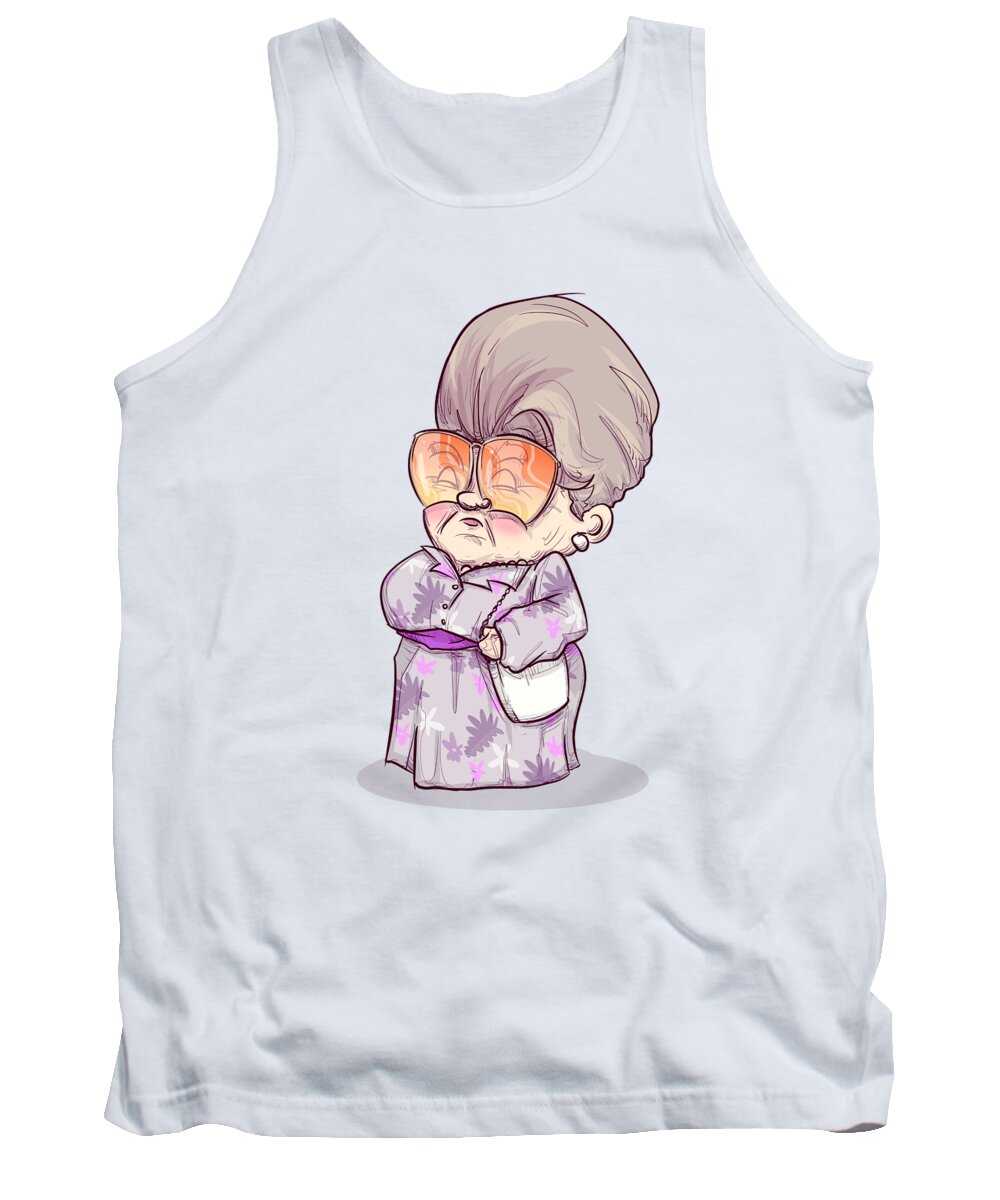 Poltergeist Tank Top featuring the digital art Tagina by Ludwig Van Bacon