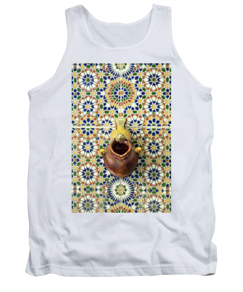 Tangier Tank Top featuring the photograph Tangier Fountain by Rick Piper Photography