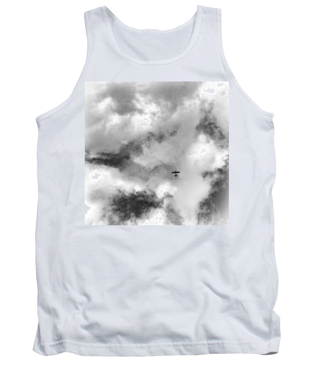 Airplane Tank Top featuring the photograph The Airplane and I by Mary Lee Dereske