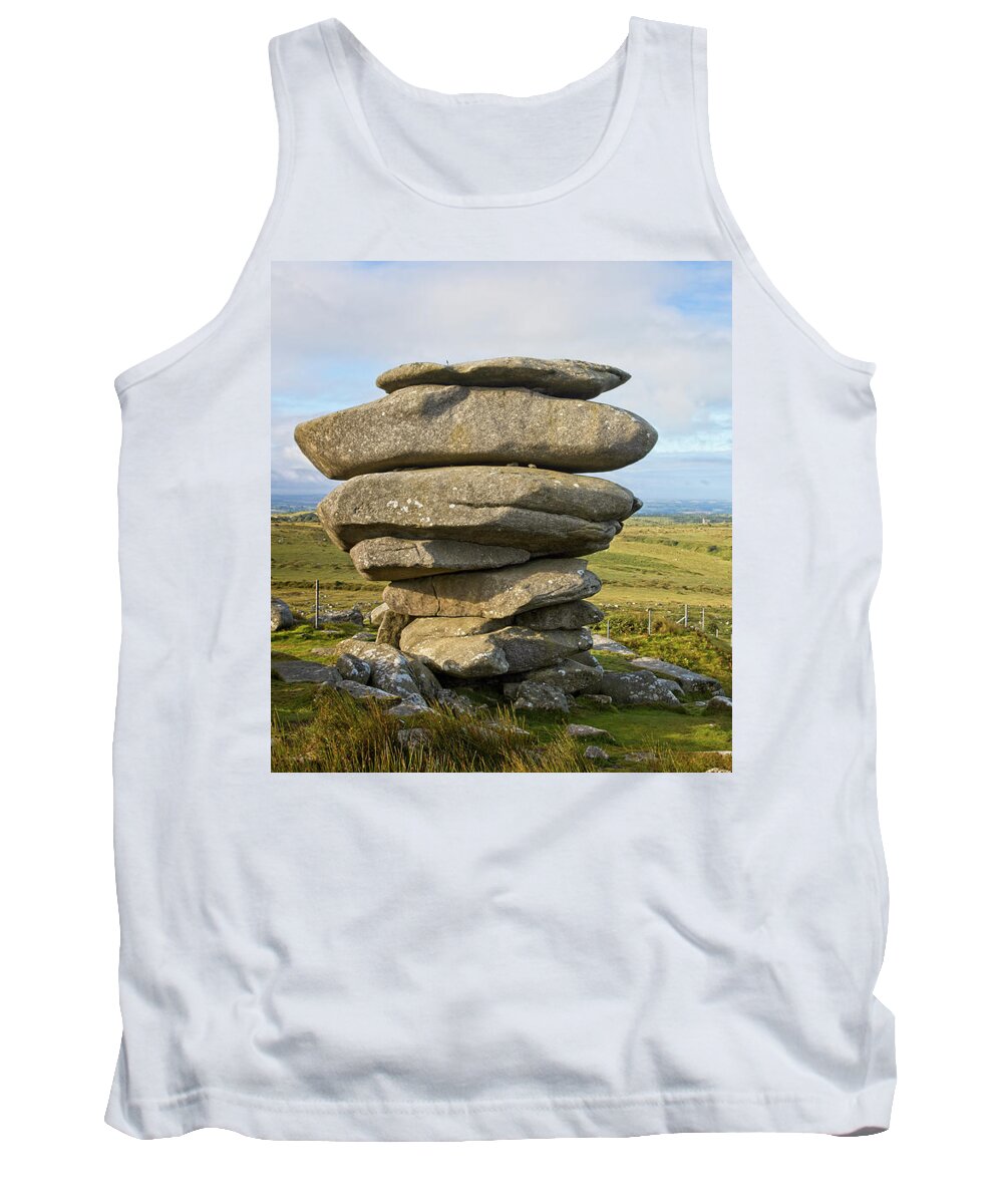 The Cheesewring Tank Top featuring the photograph The Cheesewring by Tony Mills