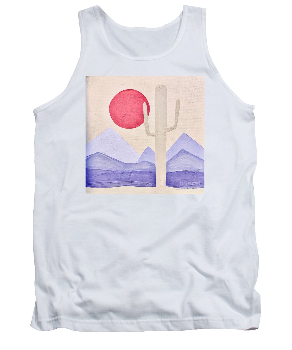 Painting Tank Top featuring the painting The Desert Speaks by Christie Olstad