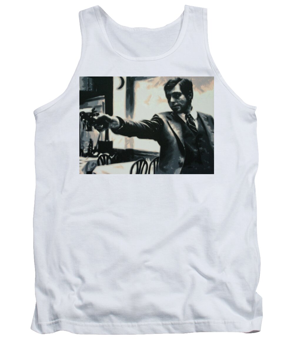 Ludzska Tank Top featuring the painting The Godfather by Hood MA Central St Martins London