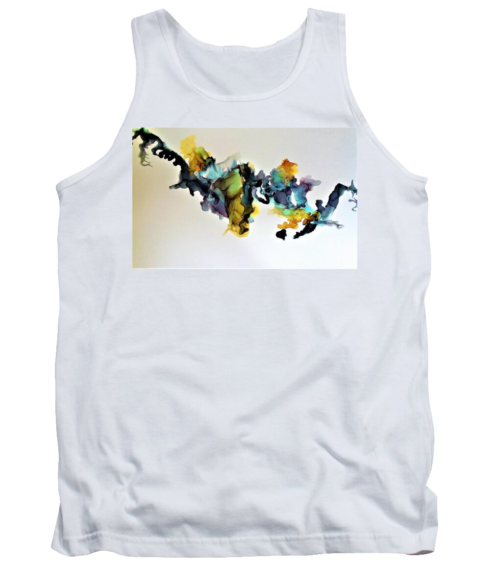 Flow Tank Top featuring the painting The Runaway by Angela Marinari