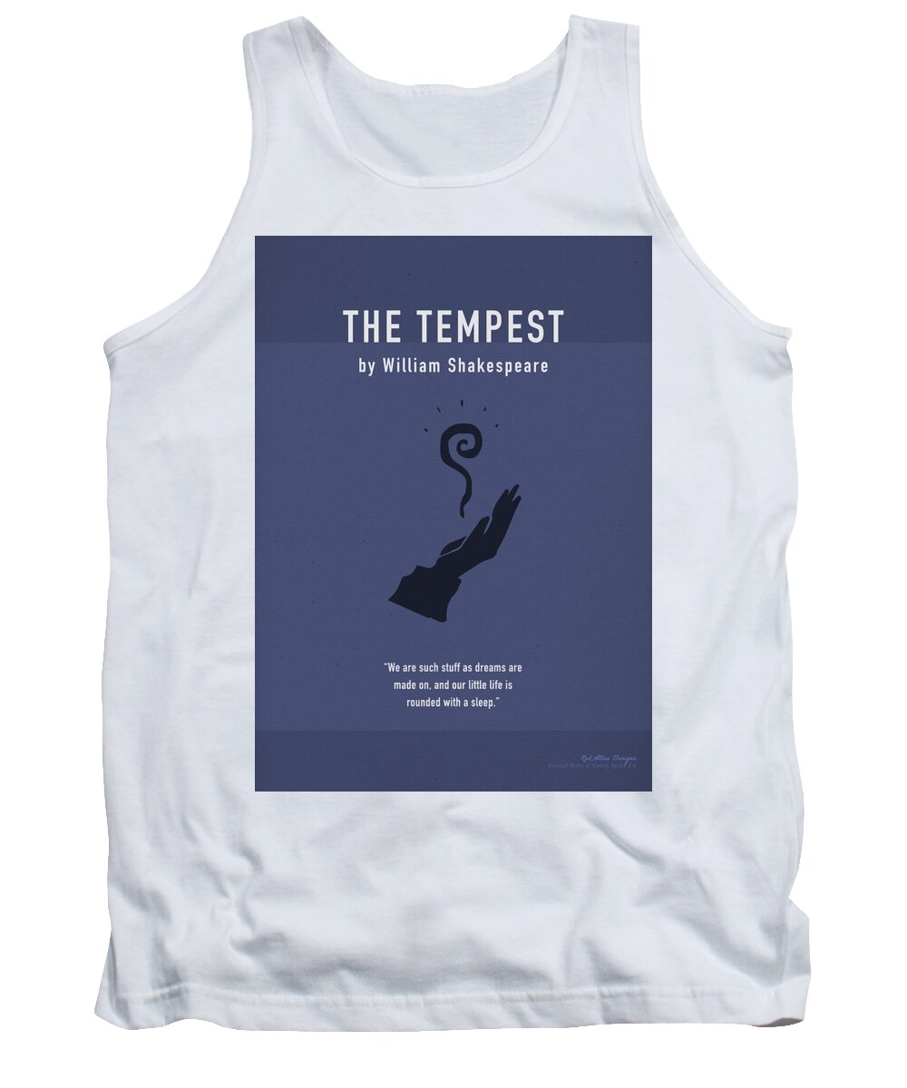 The Tempest Tank Top featuring the mixed media The Tempest by William Shakespeare Greatest Books Ever Art Print Series 214 by Design Turnpike