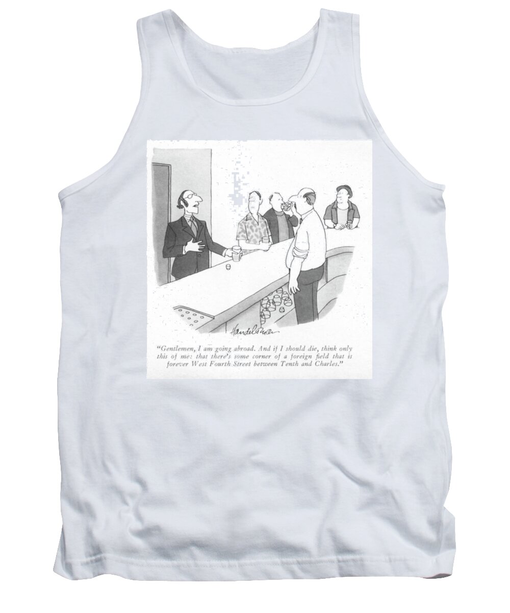 gentlemen Tank Top featuring the drawing Think Only This Of Me by JB Handelsman