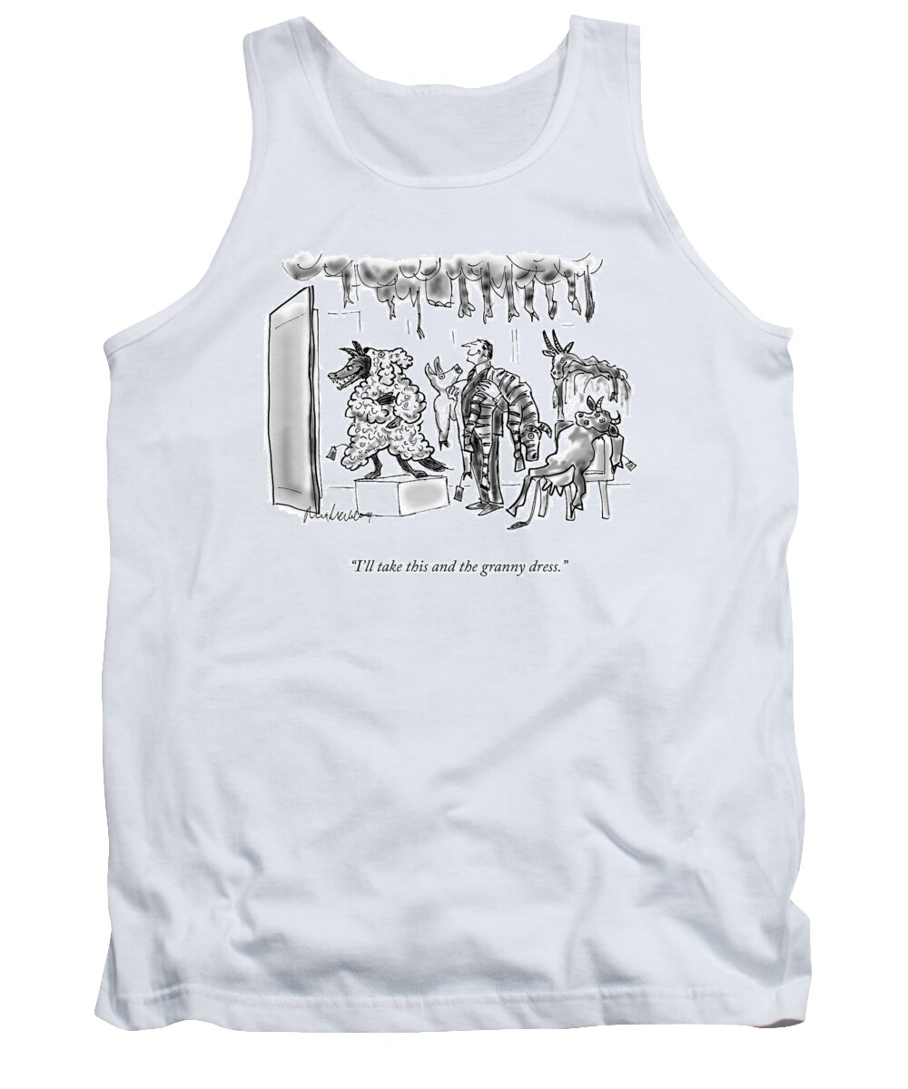 Cctk Tank Top featuring the drawing This And The Granny Dress by Mort Gerberg