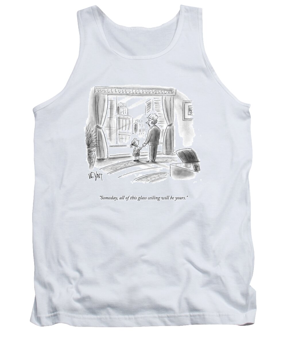 Someday Tank Top featuring the drawing This Glass Ceiling by Christopher Weyant