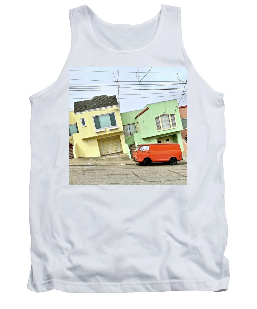  Tank Top featuring the photograph Tilted Houses by Julie Gebhardt