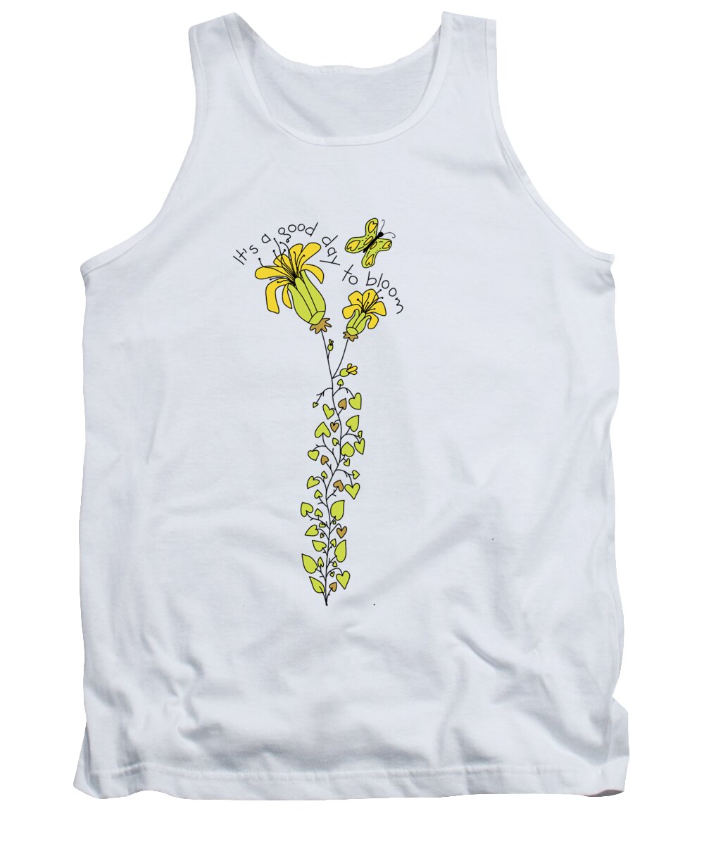 It's A Good Day To Bloom Tank Top featuring the digital art Time to Bloom - Yellow Flowers by Patricia Awapara