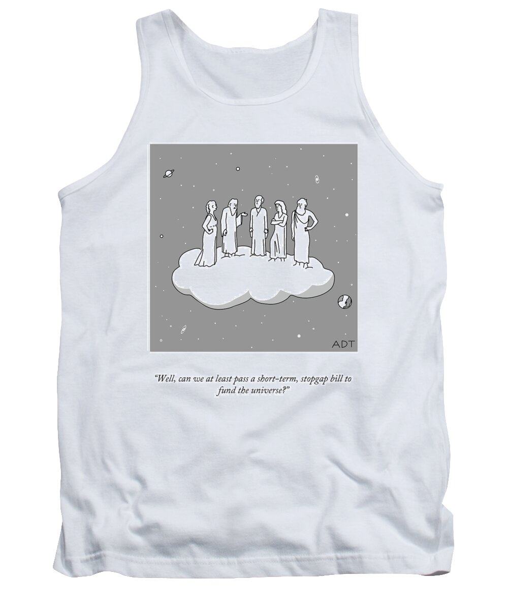 “well Tank Top featuring the drawing To Fund the Universe by Adam Douglas Thompson
