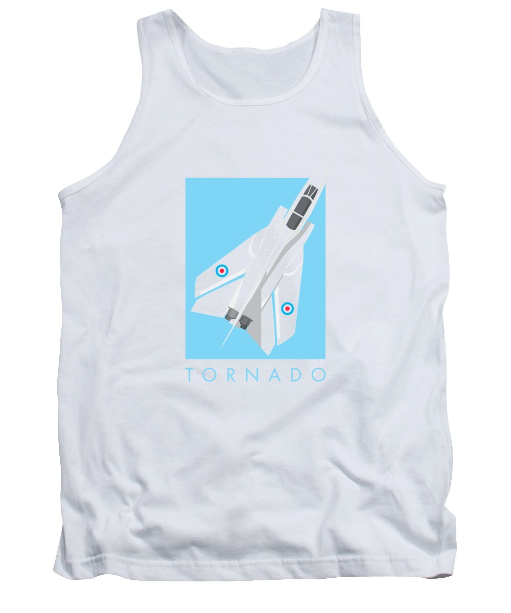 Aircraft Tank Top featuring the digital art Tornado Swing Wing Jet - Sky by Organic Synthesis