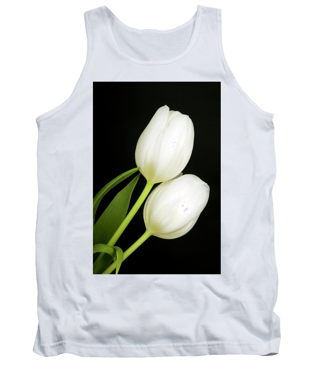 Tulip Tank Top featuring the photograph White Tulips by Robert Dann
