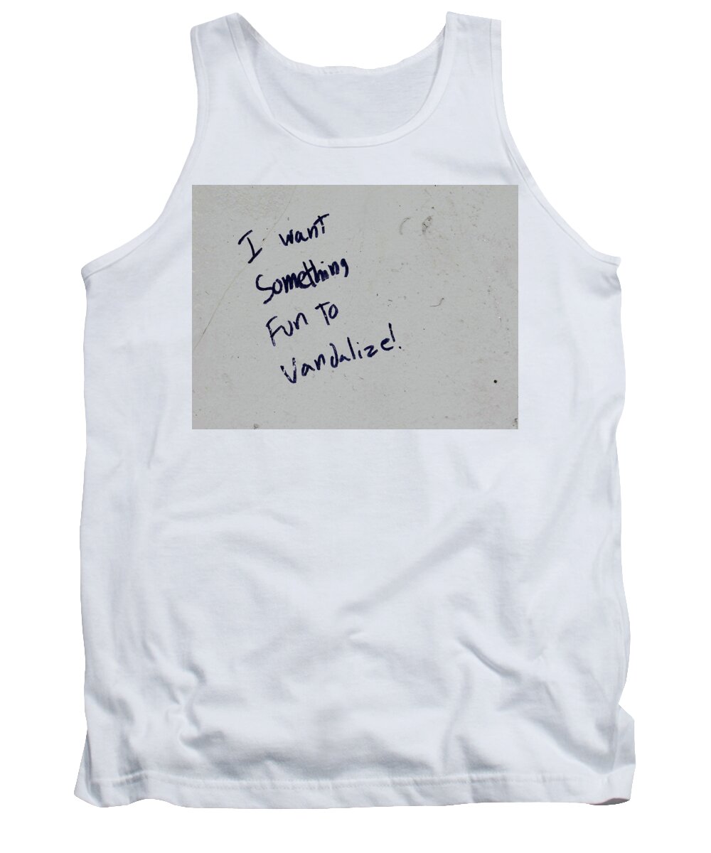 Graffiti Tank Top featuring the photograph Vandalize by Julia Wilcox