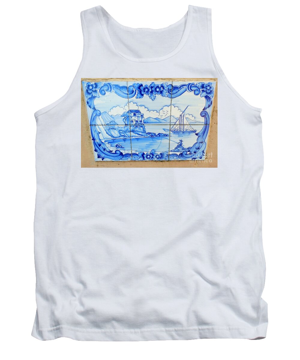 Ventimiglia Tank Top featuring the photograph Ventimiglia Tiles by Aisha Isabelle
