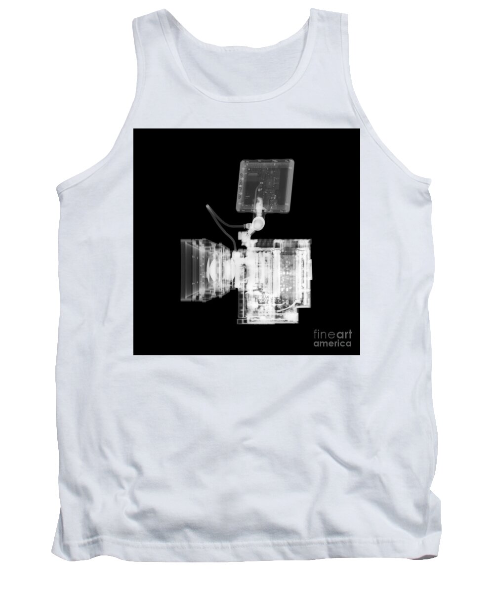 Black Tank Top featuring the photograph Video camera, X-ray. by Science Photo Library