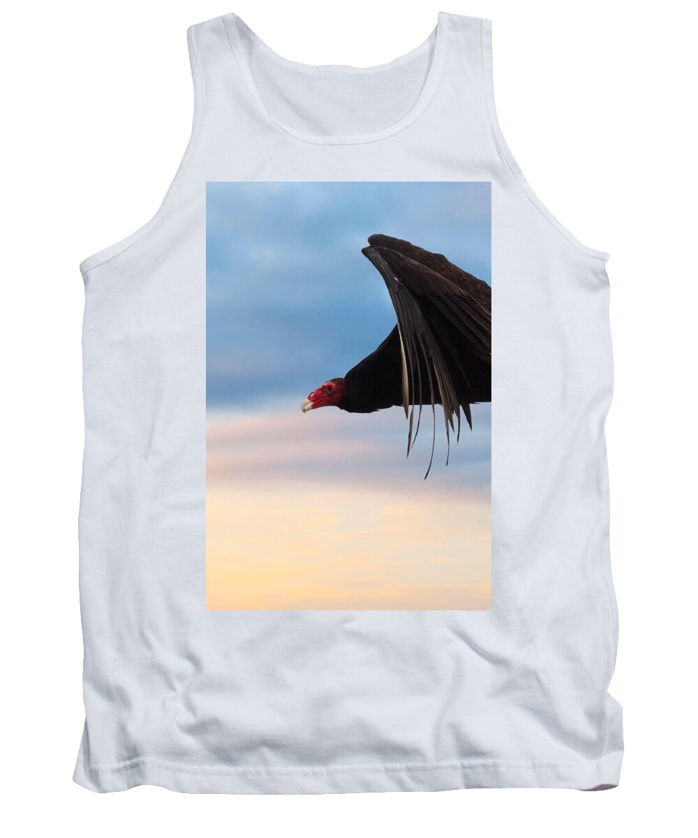 Nature Tank Top featuring the mixed media Vulture by Judy Cuddehe
