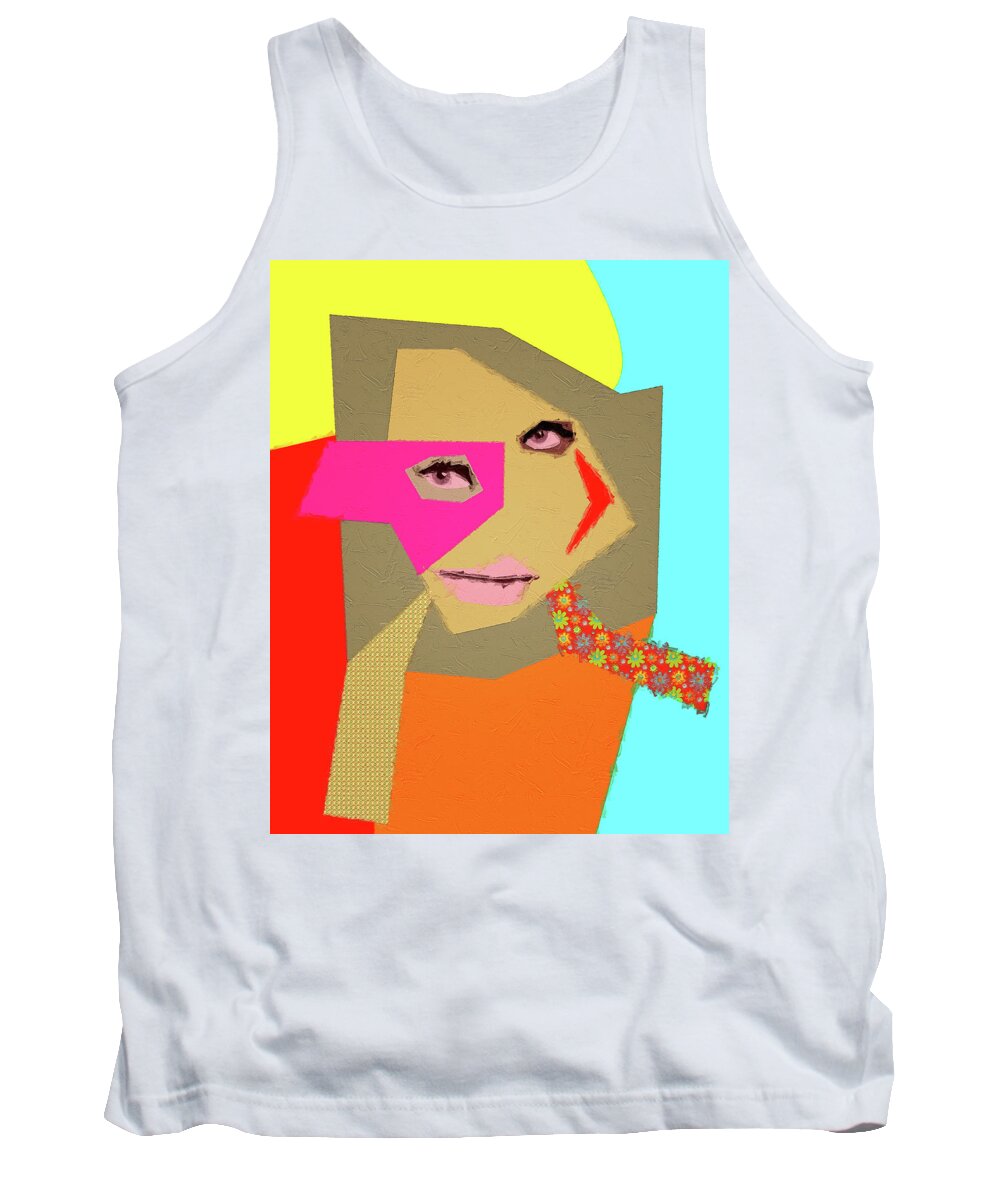Walking Woman Tank Top featuring the painting Walking Woman by Dan Sproul