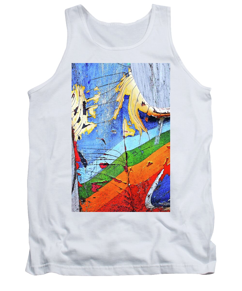 Abstract Tank Top featuring the photograph Weathered Abstract by Randall Dill
